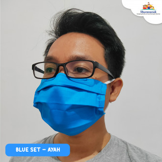 MASKER BLUE - AYAH/IBU/KAKAK/ADIK