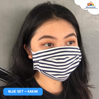MASKER BLUE - AYAH/IBU/KAKAK/ADIK