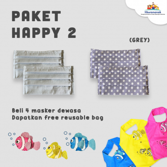 PAKET MASKER HAPPY - FREE REUSABLE BAG